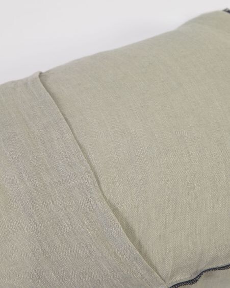 Funda cojín Elea 100% lino gris claro 30 x 50 cm