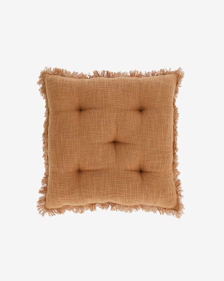 Cojín para silla Brunela 100% algodón marrón 45 x 45 cm