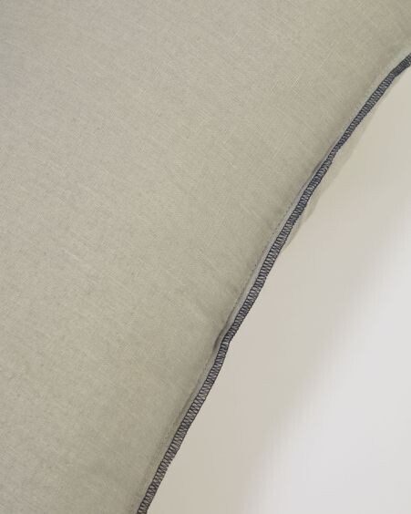 Funda cojín Elea 100% lino gris claro 30 x 50 cm