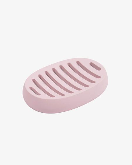 Jabonera Chia de poliresina rosa