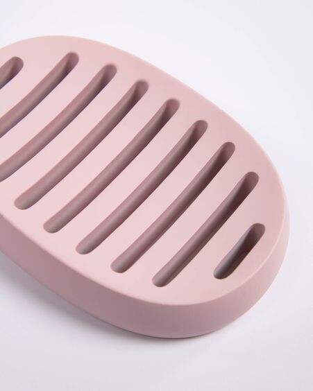 Jabonera Chia de poliresina rosa
