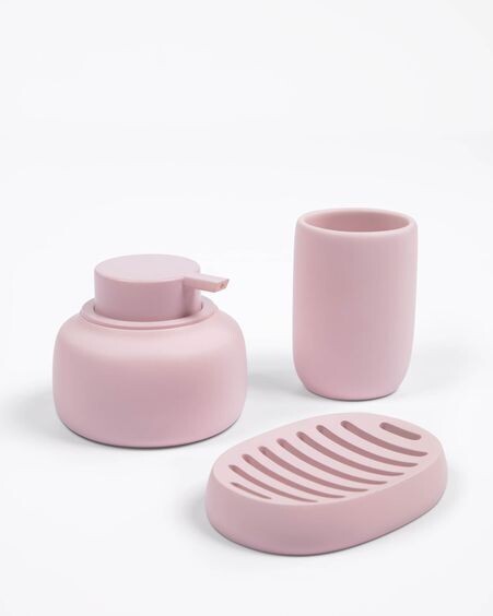 Jabonera Chia de poliresina rosa