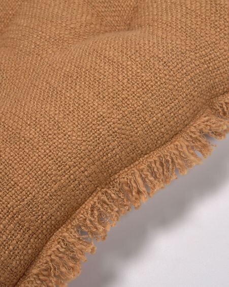 Cojín para silla Brunela 100% algodón marrón 45 x 45 cm