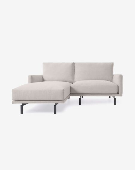 Sofá Galene 3 plazas con chaise longue izquierdo beige 214 cm
