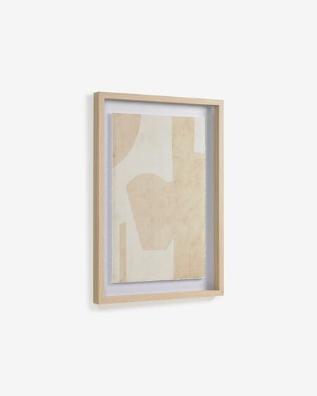 Cuadro Nannete formas geométrica beige 50 x 70 cm