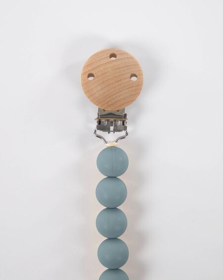 Set Epiphany de chupetero y mordedor de silicona azul y madera