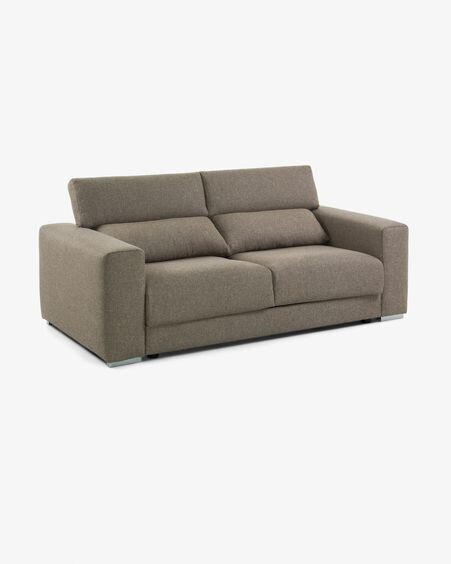 Sofá Atlanta 3 plazas marrón 210 cm
