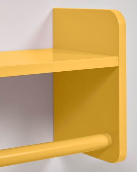 Estante perchero Florentina de MDF acabado mostaza 52,5 cm FSC