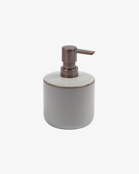 Dispensador de jabón Chavela de cerámica gris
