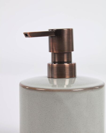 Dispensador de jabón Chavela de cerámica gris