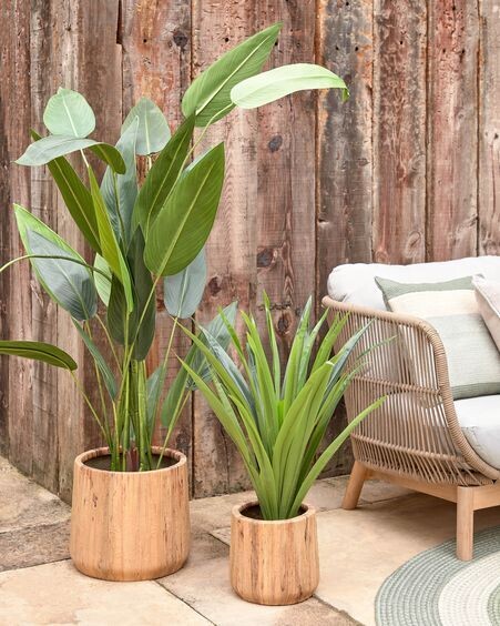 Planta artificial Yucca con maceta negro 80 cm