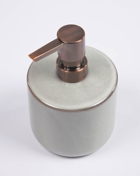 Dispensador de jabón Chavela de cerámica gris