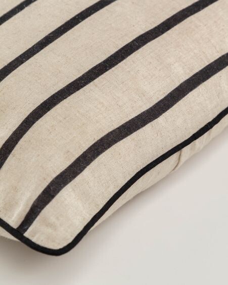 Funda de cojín Sagira 45 x 45 cm rayas negro