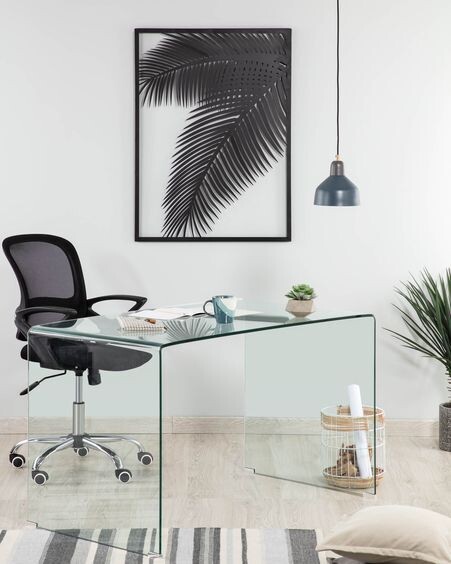 Escritorio Burano de cristal 125 x 70 cm