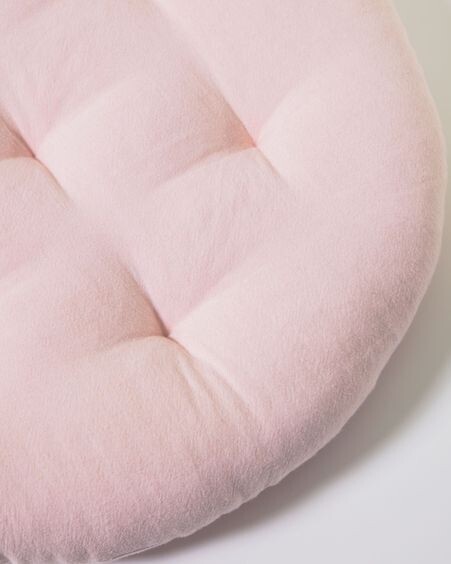 Cojín para suelo Etelvina 100% algodón orgánico GOTS rosa Ø 35 cm