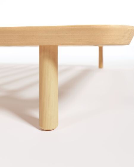 Cama Anielle de madera maciza de fresno 90 x 200 cm