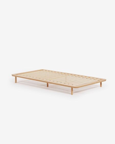 Cama Anielle de madera maciza de fresno 90 x 200 cm