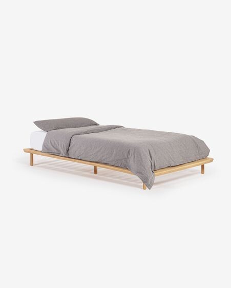 Cama Anielle de madera maciza de fresno 90 x 200 cm