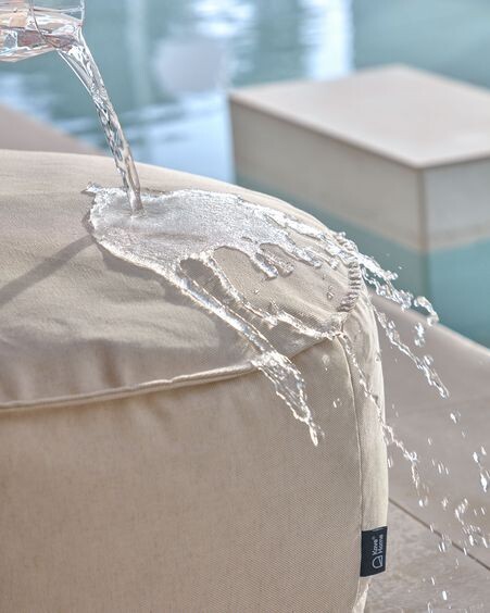 Puf redondo Nedra Ø 70 cm beige