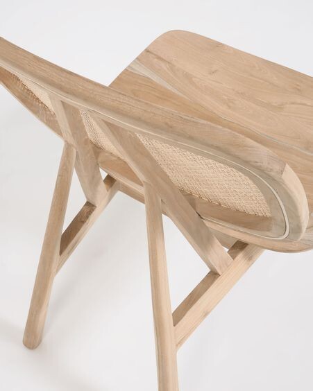 Sillón Nadra madera maciza teca y ratán
