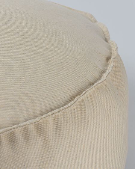 Puf redondo Nedra Ø 70 cm beige