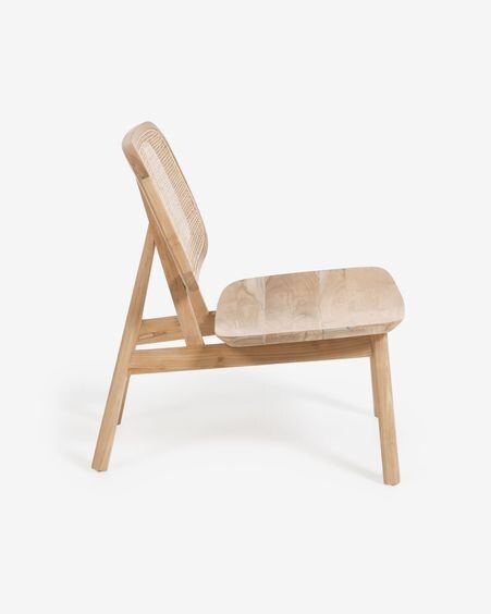 Sillón Nadra madera maciza teca y ratán