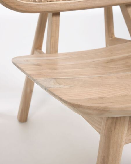 Sillón Nadra madera maciza teca y ratán