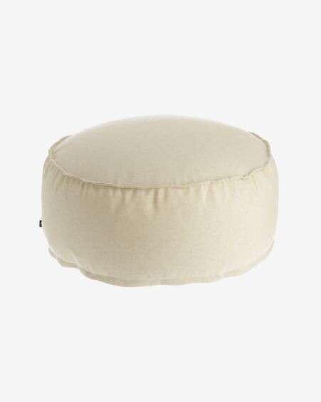 Puf redondo Nedra Ø 70 cm beige