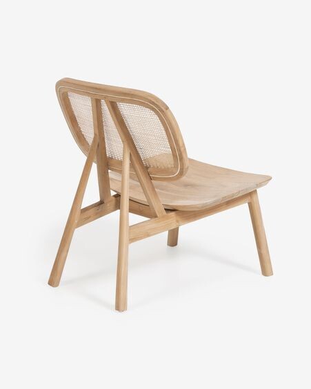 Sillón Nadra madera maciza teca y ratán