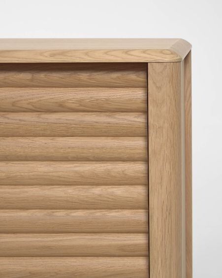 Aparador Lenon de madera maciza y chapa de roble 200 x 86 cm FSC MIX Credit