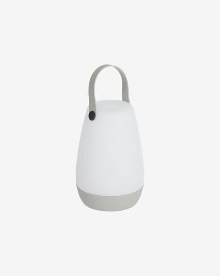 Lámpara de mesa exterior Dianela con asa gris