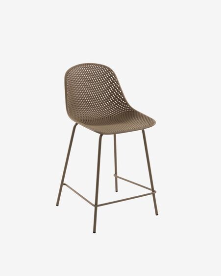 Taburete exterior Quinby beige altura 65 cm