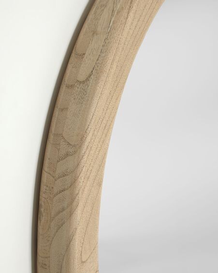 Espejo redondo Alum madera maciza mindi Ø 50 cm