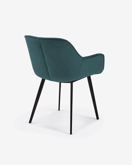 Silla Mulder terciopelo turquesa