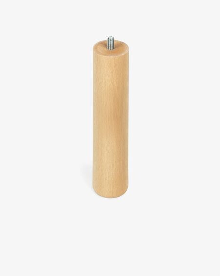 Pata somier S de madera de haya con acabado natural