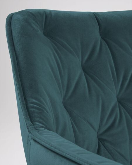 Silla Mulder terciopelo turquesa
