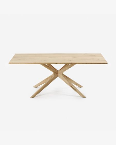 Mesa Armande chapa de roble con acabado blanqueado 180 x 90 cm