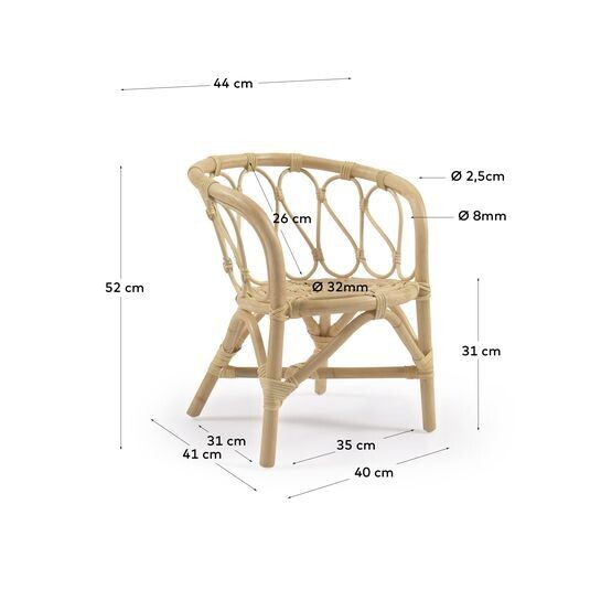 Silla infantil Lumila de ratán