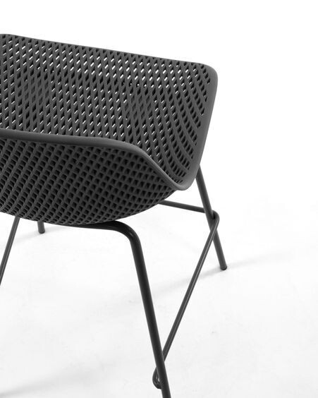 Taburete exterior Quinby gris altura 75 cm