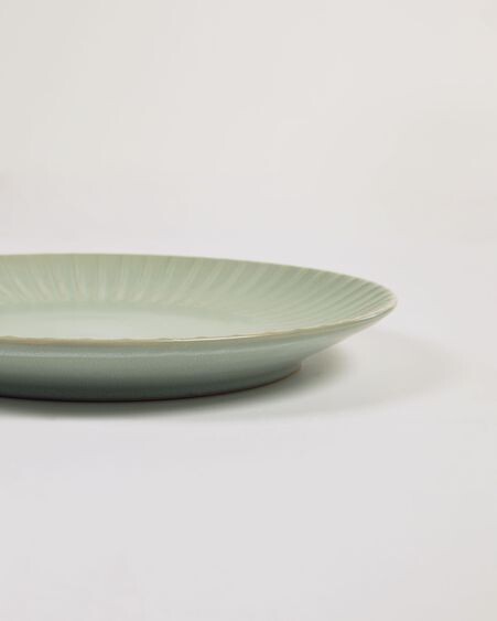 Plato de postre Itziar de cerámica verde