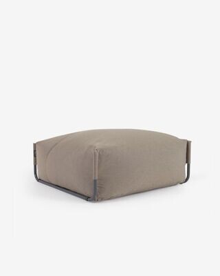 Puf sofá modular 100% para exterior Square verde y aluminio negro 101 x 101 cm