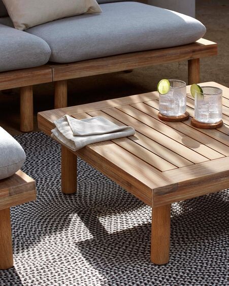 Set Viridis de 2 sillones y 1 mesa de madera maciza de acacia FSC 100%