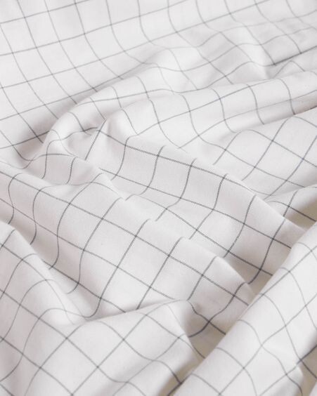 Set Alay funda nórdica, bajera y funda almohada algodón orgánico GOTS cuadros 70 x 140 cm