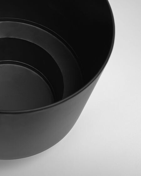 Macetero redondo Mash metal negro Ø 28 cm