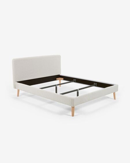 Funda cama Dyla de borreguito blanco 160 x 200 cm