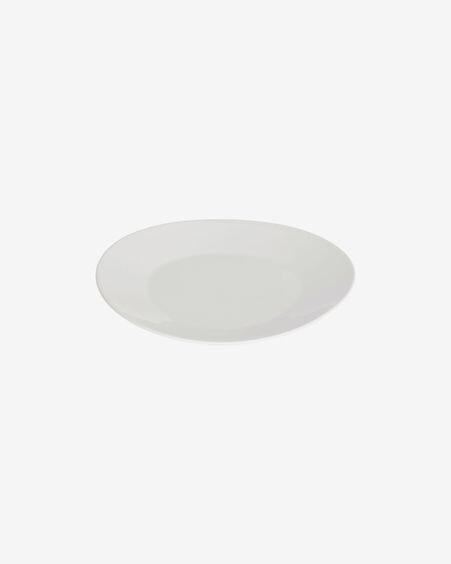 Plato de postre ovalado Pierina porcelana blanco