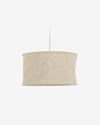 Pantalla de lámpara de techo Mariela de lino con acabado beige Ø 50 cm