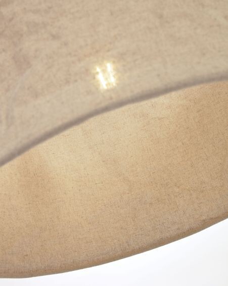 Pantalla de lámpara de techo Mariela de lino con acabado beige Ø 50 cm