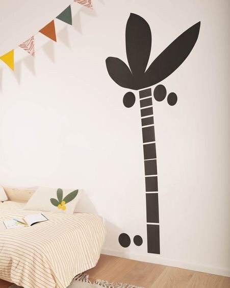 Vinilo de pizarra para pared Uriana con estampado de palmera 160 x 80 cm