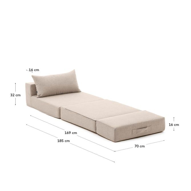 Puf cama Arty 70 x 89 (200) cm beige